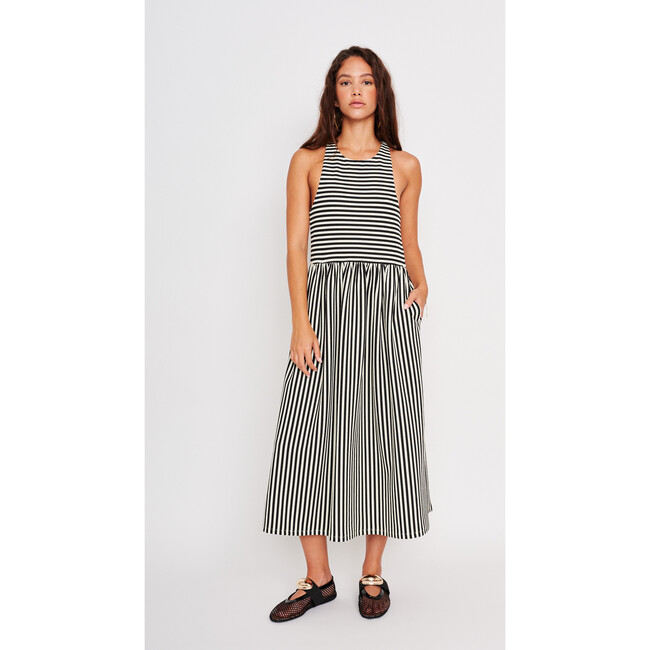 Renzo Dress, Blk Ivory