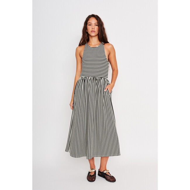 Renzo Dress, Blk Ivory - Dresses - 3