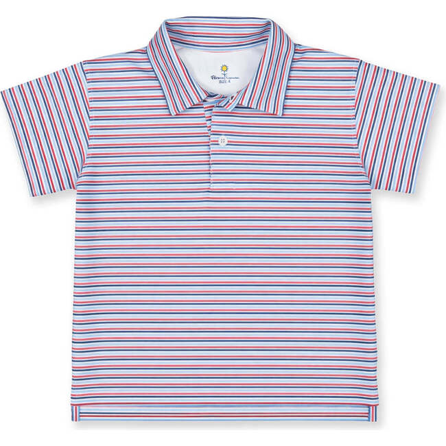 Stripe Print Performance Knit Polo