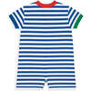 Stripe Knit Shortall With Sailboat - Rompers - 2