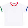 White T-Shirt With Multi Tipping - T-Shirts - 1 - thumbnail