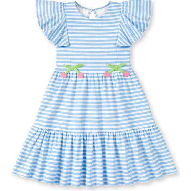 Stripe Knit Dress With Heart Cherries