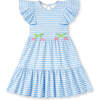 Stripe Knit Dress With Heart Cherries - Dresses - 1 - thumbnail