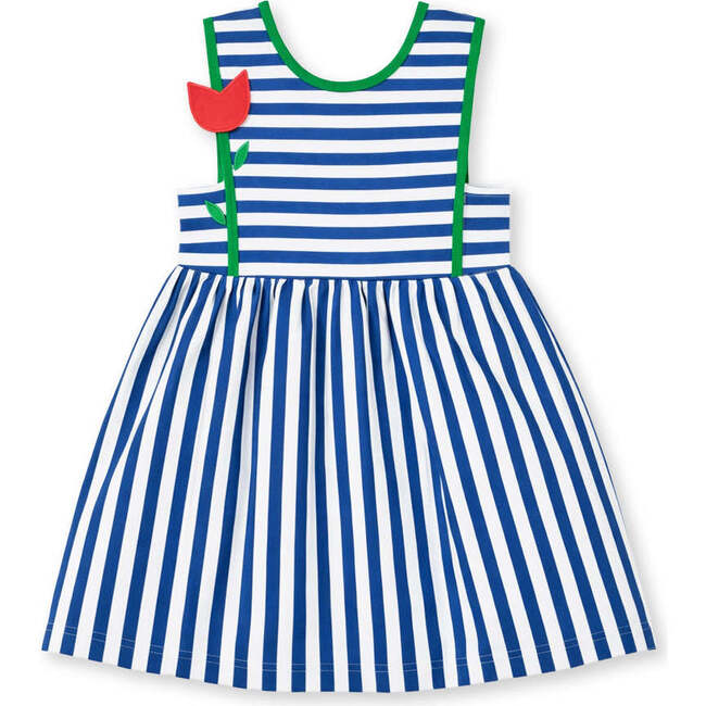 Stripe Knit Dress With Tulip