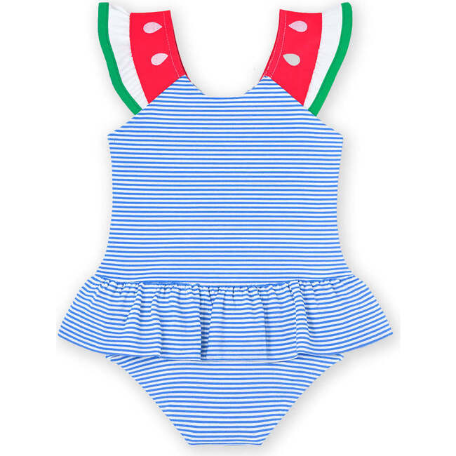Seersucker Swimsuit with Watermelon