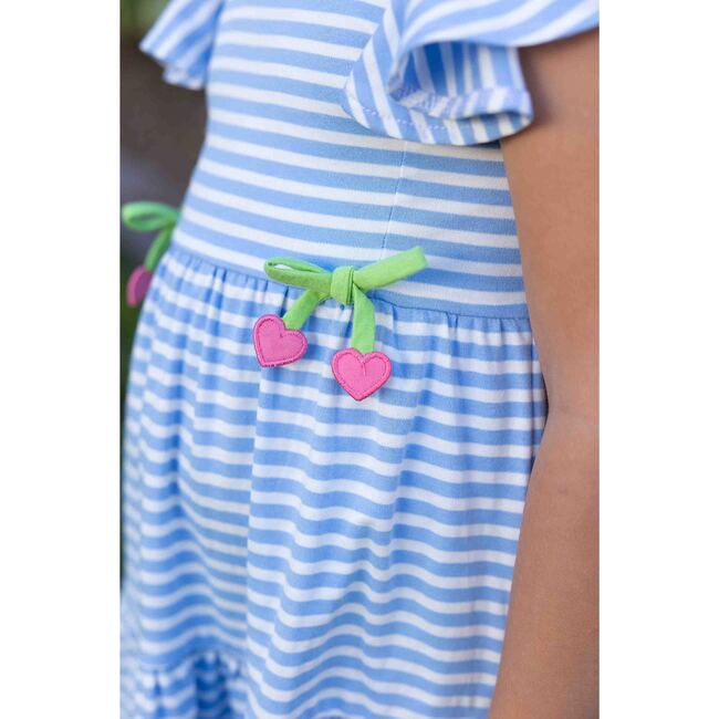 Stripe Knit Dress With Heart Cherries