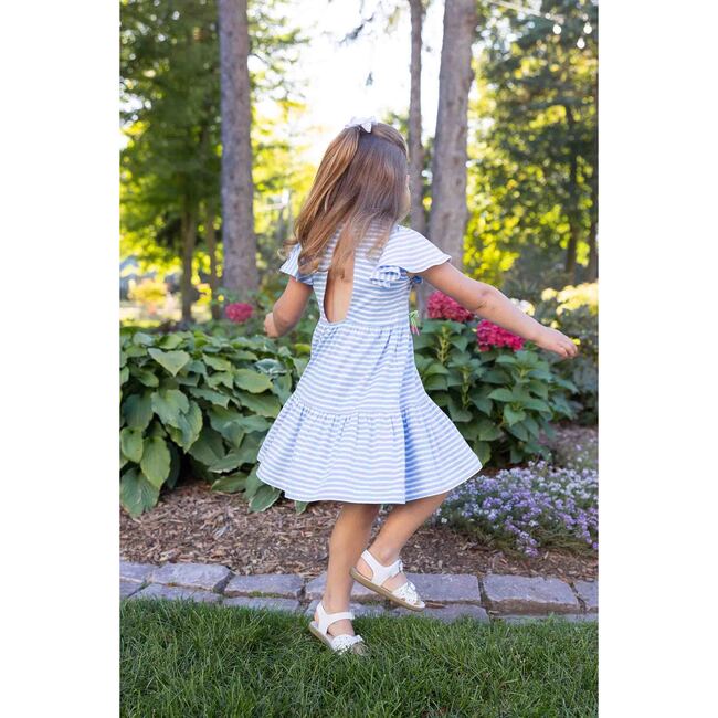 Stripe Knit Dress With Heart Cherries - Dresses - 3