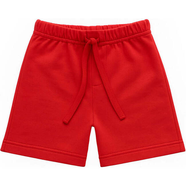 Red French Terry Pull-On Short
