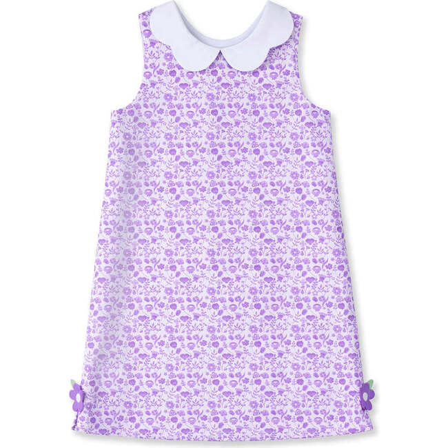 Printed Pique Dress with Flowers