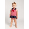 Stripe Knit Romper With Sailor Collar - Rompers - 3