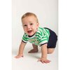 Stripe Knit Shortall With Baseball Field - Rompers - 4 - thumbnail