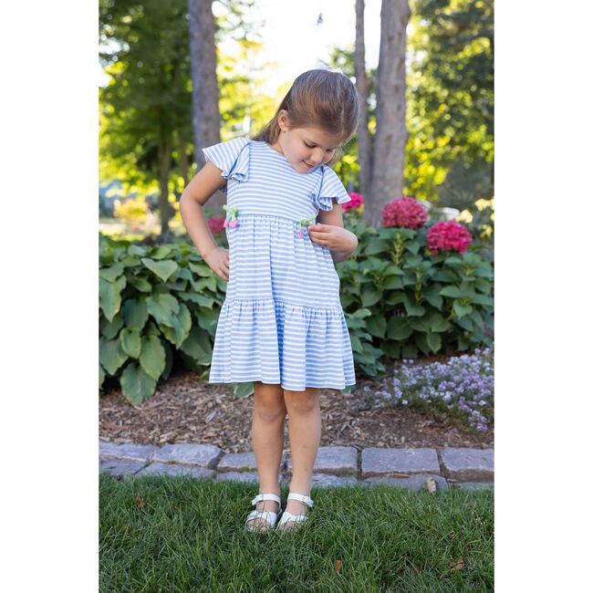 Stripe Knit Dress With Heart Cherries - Dresses - 4