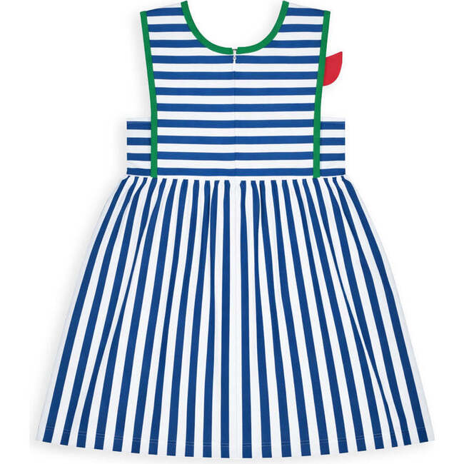 Stripe Knit Dress With Tulip - Dresses - 4