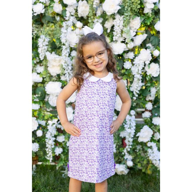 Printed Pique Dress with Flowers