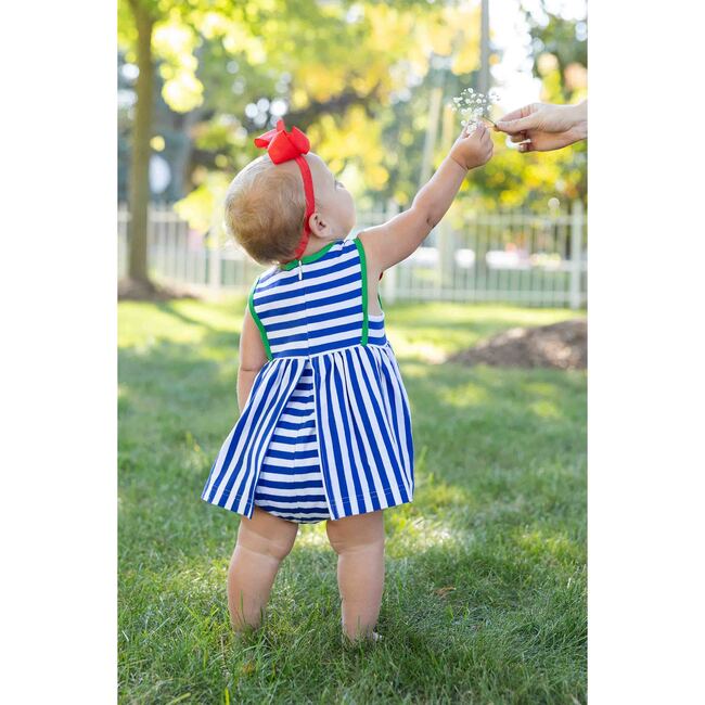 Stripe Knit Romper With Tulip - Rompers - 3