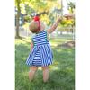Stripe Knit Romper With Tulip - Rompers - 3