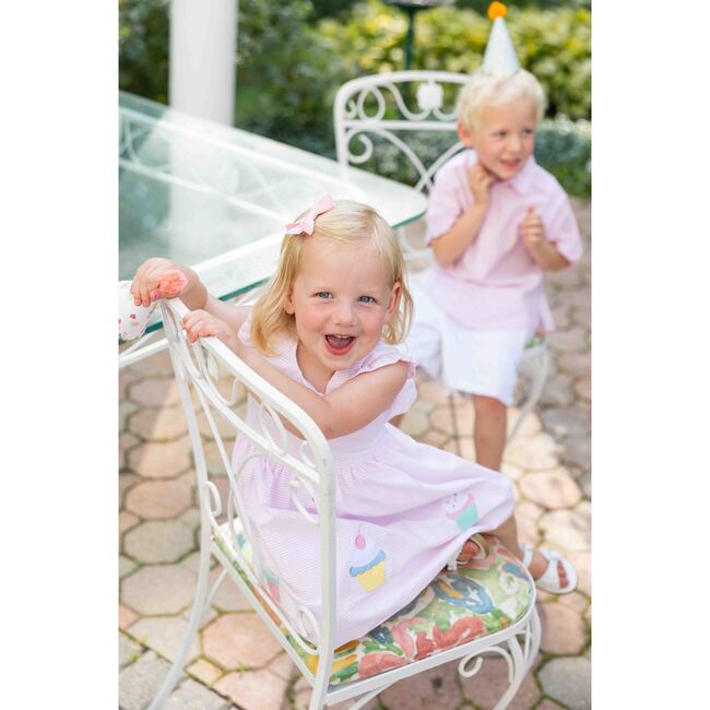 Seersucker Dress with Cupcakes