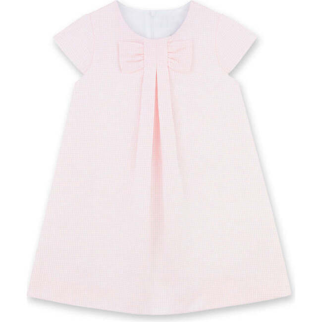 Pique Dress With Pleat And Bow