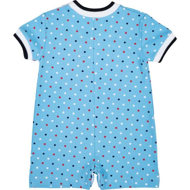 Printed Knit Shortall With Fire Truck - Rompers - 4