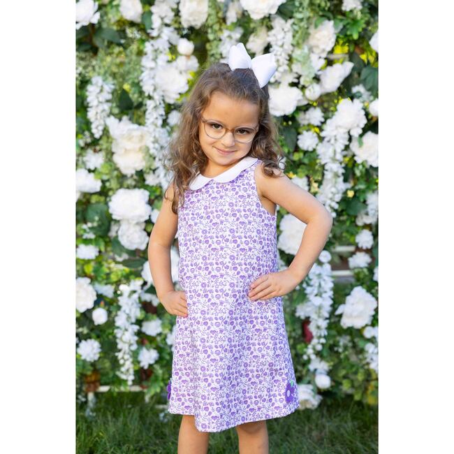 Printed Pique Dress with Flowers - Dresses - 4
