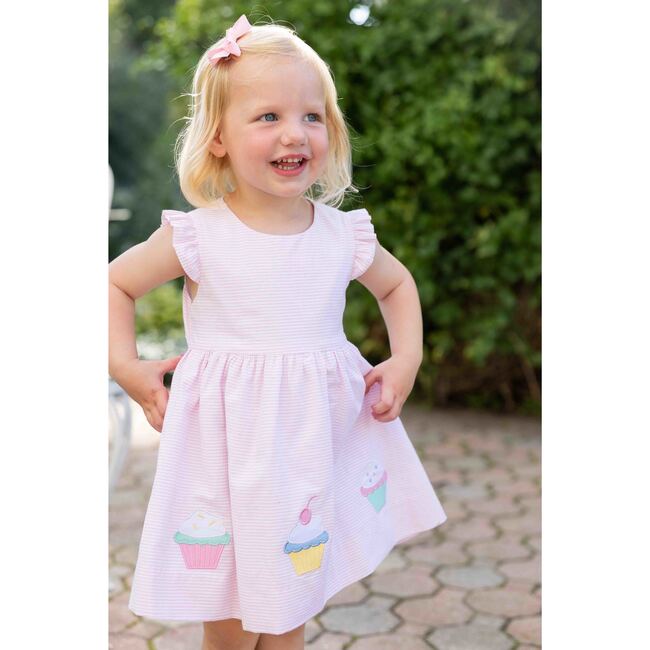 Seersucker Dress with Cupcakes - Dresses - 3