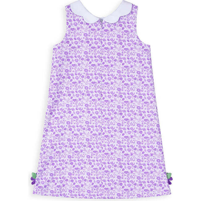 Printed Pique Dress with Flowers - Dresses - 5