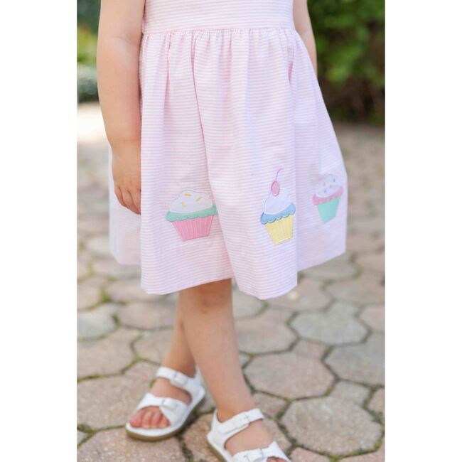 Seersucker Dress with Cupcakes - Dresses - 4