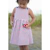 Plaid Seersucker Dress With Flowers - Dresses - 3