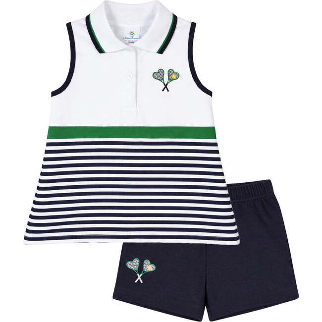 Knit Short Set with Tennis Rackets
