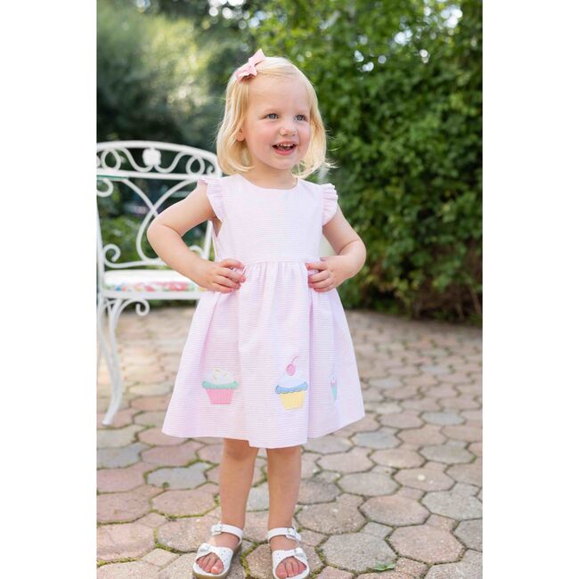 Seersucker Dress with Cupcakes - Dresses - 6