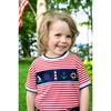 Knit Short Set With Nautical Appliqué - Mixed Apparel Set - 2