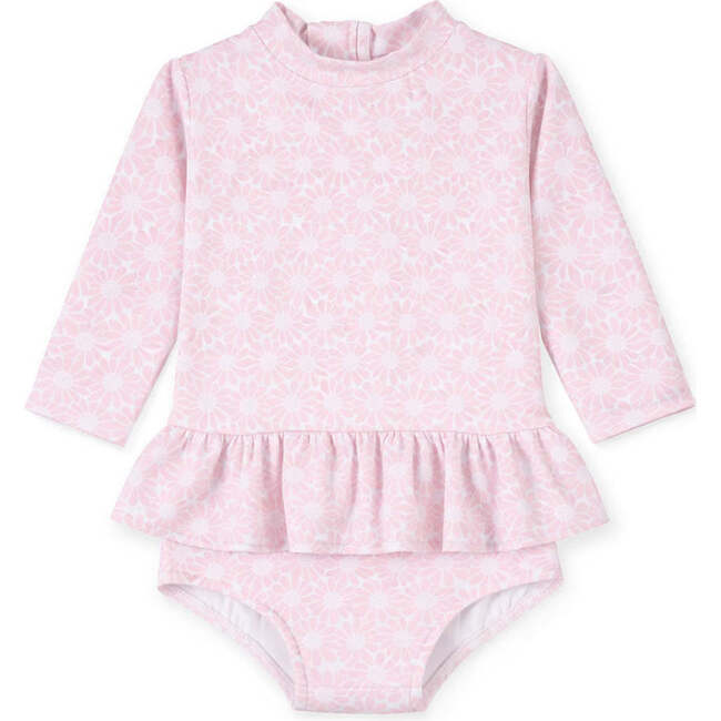 Floral Print Rash Guard Onesie