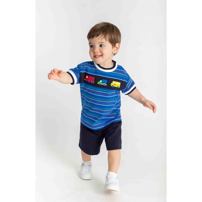 Navy French Terry Pull-On Short