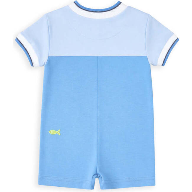 Knit Shortall With Scuba Alligator - Rompers - 3