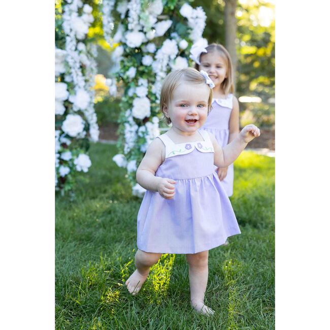 Pincord Romper with Flowers