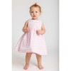Pink Stripe Dress & Bloomer with Flowers - Dresses - 3