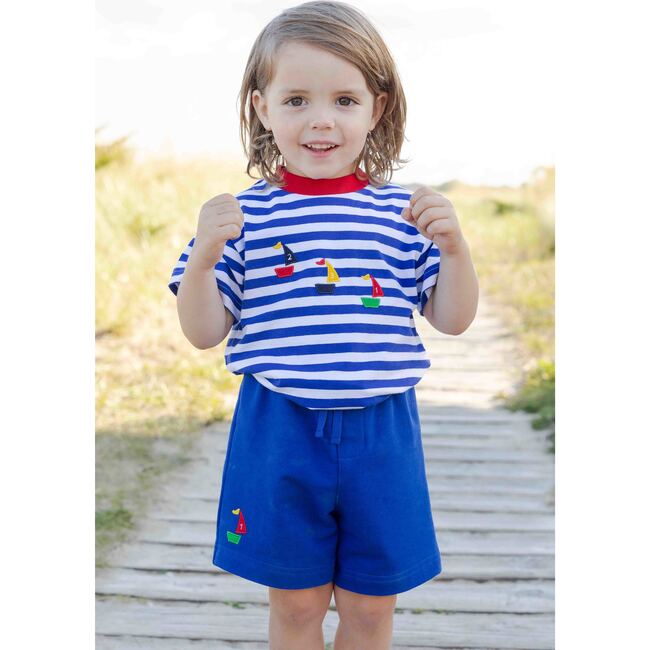 Knit Short Set With Sailboats - Mixed Apparel Set - 3