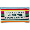 Where the People Aren't Needlepoint Pillow - Decorative Pillows - 1 - thumbnail