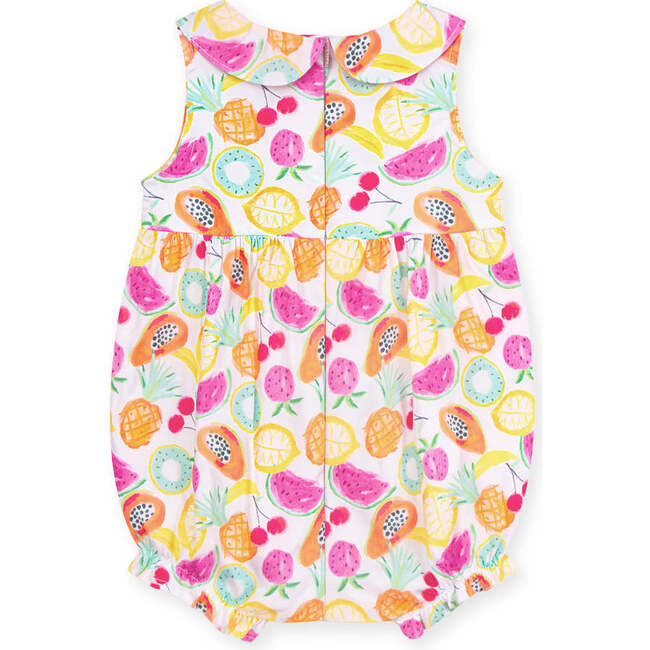Fruit Print Romper with Neck Ruffle - Rompers - 4