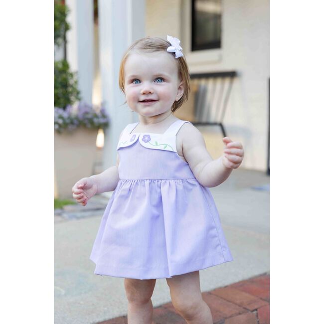 Pincord Romper with Flowers - Rompers - 3