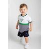Boy Knit Short Set with Tennis Rackets - Mixed Apparel Set - 3