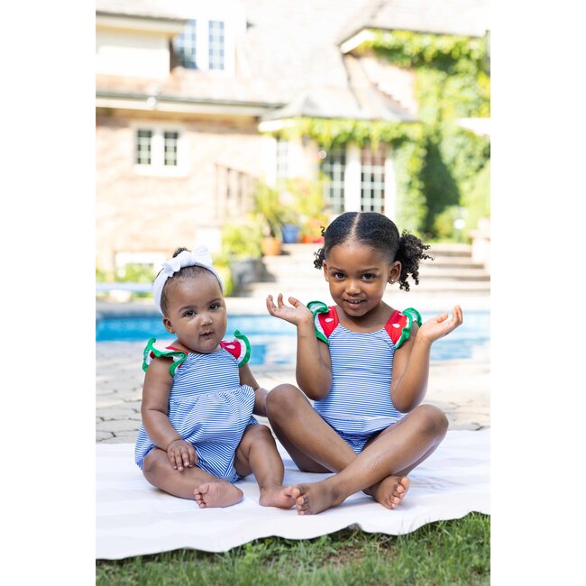 Baby Seersucker Swimsuit With Watermelon - One Pieces - 3