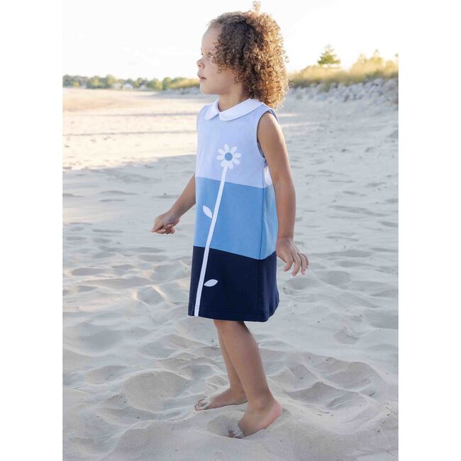 Colorblock Knit Dress With Flower - Dresses - 4