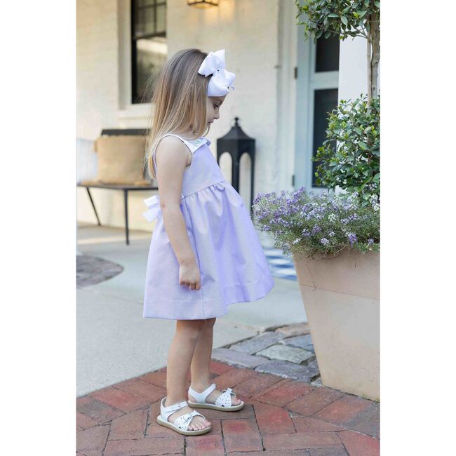 Pincord Dress with Flowers - Dresses - 4