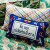 Pickleball Era Needlepoint Pillow, Blue, White, Black - Decorative Pillows - 2