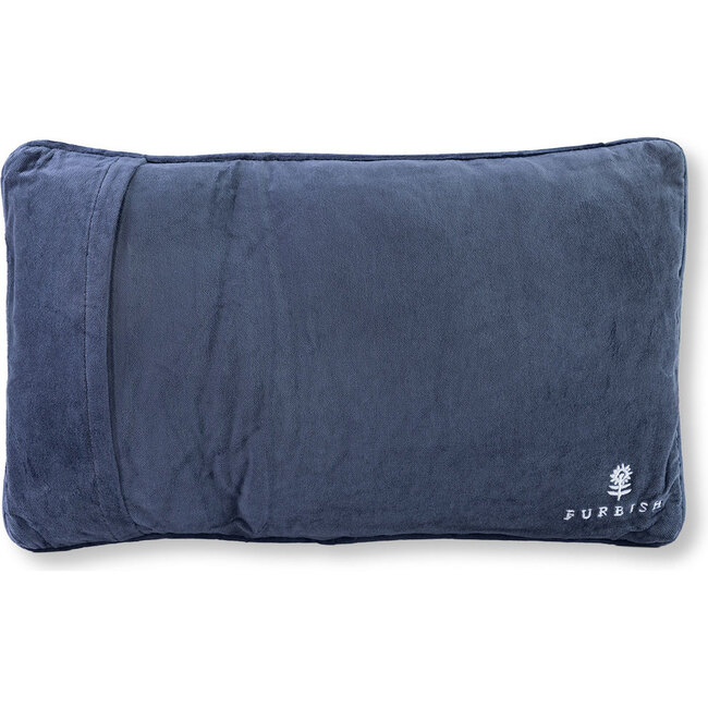 Uncomfortable Needlepoint Pillow, Navy Blue, White, Pink, Red - Decorative Pillows - 3