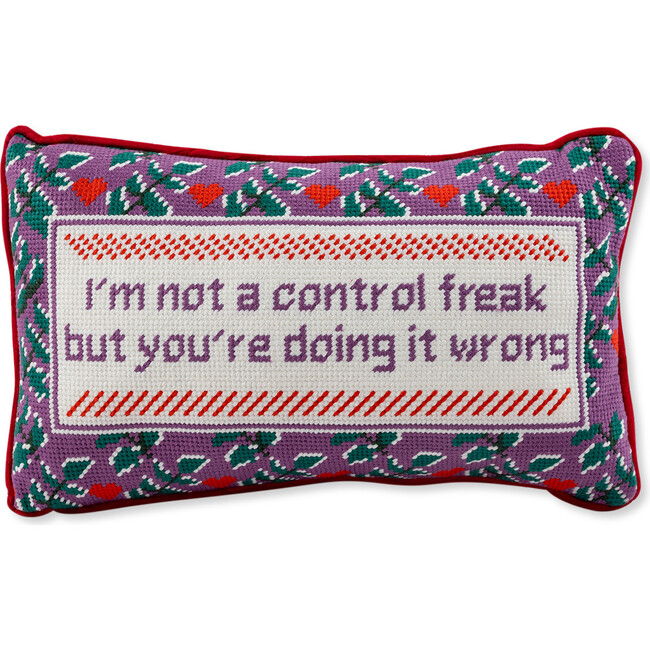 Control Freak Needlepoint Pillow