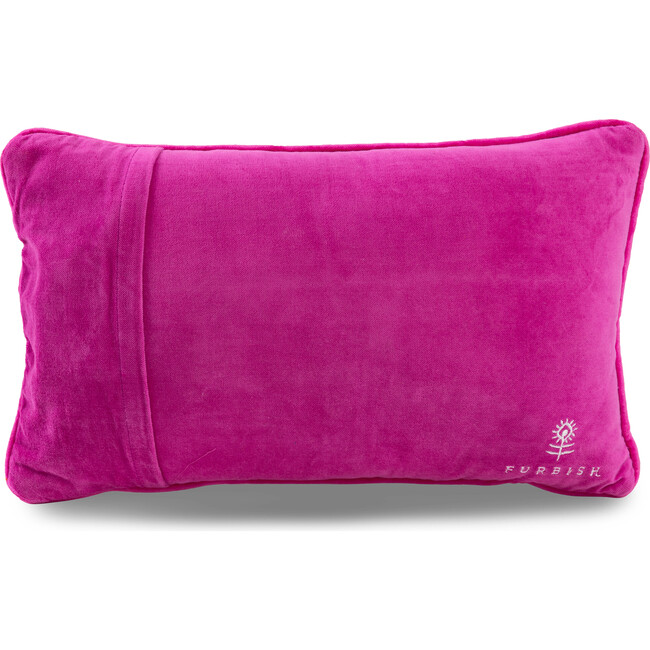 Fancy Needlepoint Pillow, White, Pink - Decorative Pillows - 3