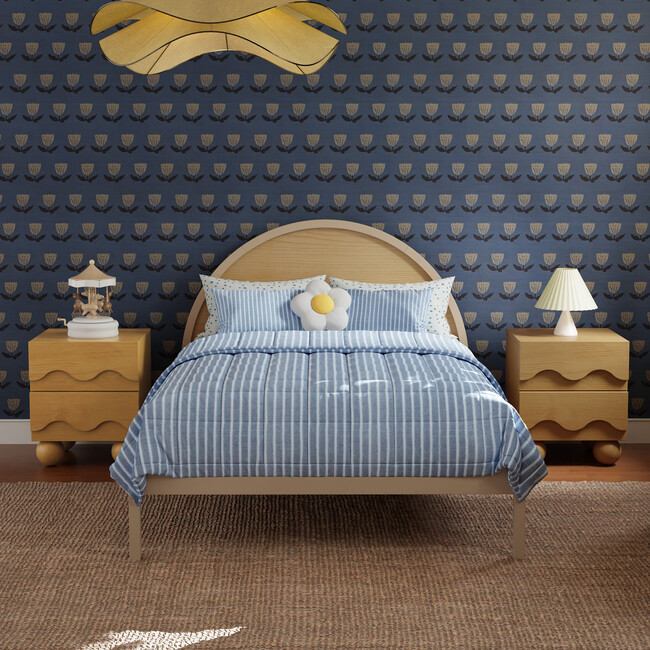 Moab Full Bed, Taupe/Ash