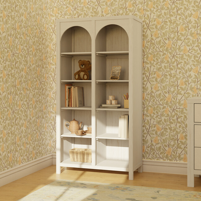 Eloise Bookcase, Assembled, White Driftwood